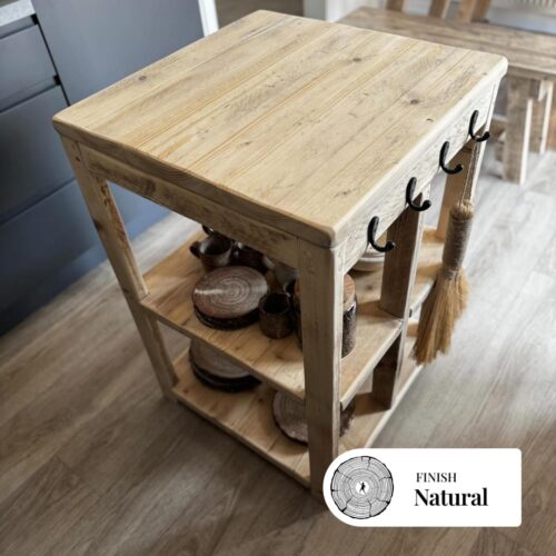 WILLIAM- Rustic Butchers Block-Worktop Made From Reclaimed Wood- Farmhouse Style Kitchen Island Block